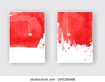 Minimal red covers design. Cool paint brush.