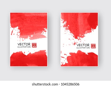 Minimal red covers design. Cool paint brush.