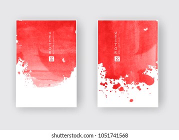 Minimal red covers design. Cool paint brush.