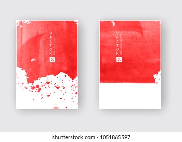Minimal red covers design. Cool paint brush.