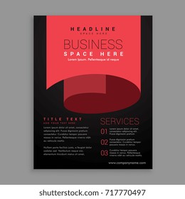 minimal red curl page style brochure design template
