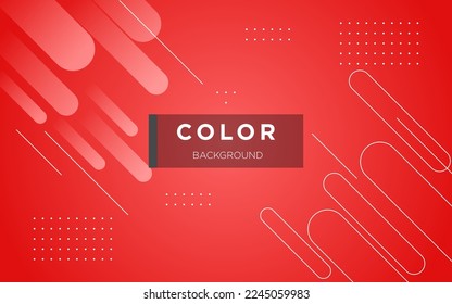 minimal red gradient abstract geometric fluid dynamic shape composition liquid rounded background. eps10 vector