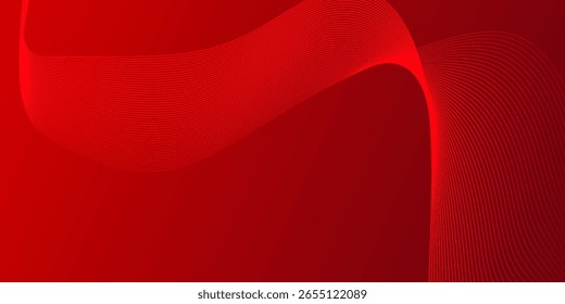 Minimal red gradient background with elegant wave pattern.
