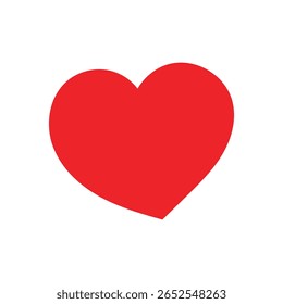 Minimal red heart icon on white background. Perfect for love-themed designs, Valentine’s Day cards, wedding invitations, romantic messages, social media graphics, and emotional branding.