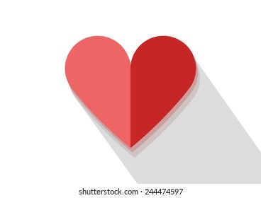 minimal red heart for Valentine's day