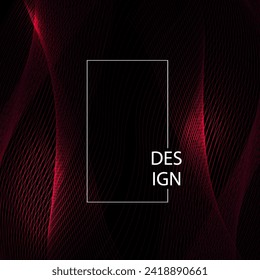 Minimal red mesh texture on a black background.