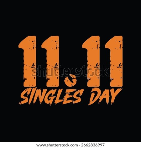 Minimal Red Singles Day Poster Featuring Bold 11.11 Typography. Red Singles Day Poster, Singles Day Poster, Singles Day.
