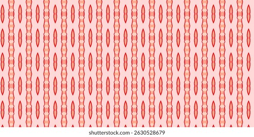 Minimal Red Vertical Stripe Abstract Pattern on Pink
