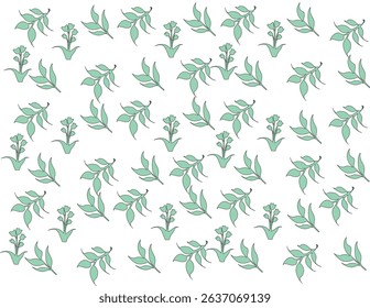 A minimal and refreshing seamless pattern with soft green leaves. Great for eco-friendly designs and calm themes