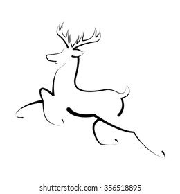 Minimal Reindeer Logo