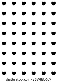 Minimal repeating heart loop pattern with balanced spacing and clean modern elegance