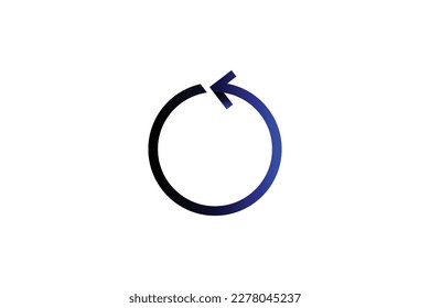 Plantilla vectorial de diseño de logotipo de reinicio mínimo o de reactivación de icono