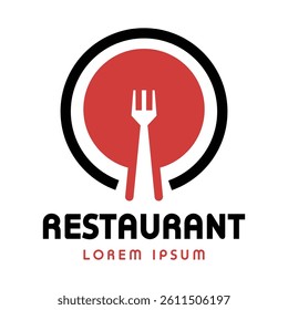 A minimal restaurant logo design