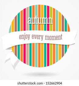 Minimal Retro autumn Background |  Vector