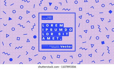 Minimal retro futurism style design with halftone dots pattern and geometric shapes. Eps10 vector illustration