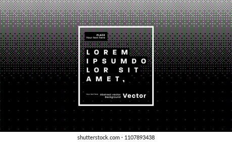 Minimal retro futurism style design with halftone dots pattern and geometric shapes. Eps10 vector illustration