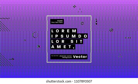 Minimal retro futurism style design with halftone dots pattern and geometric shapes. Eps10 vector illustration