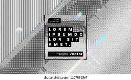 Minimal retro futurism style design with halftone dots pattern and geometric shapes. Eps10 vector illustration