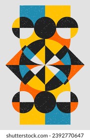 Minimal retro geometric design posters. Contemporary art wall decoration. Geometric shapes poster cover background.