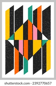 Minimal retro geometric design posters. Contemporary art wall decoration. Geometric shapes poster cover background.