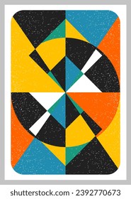 Minimal retro geometric design posters. Contemporary art wall decoration. Geometric shapes poster cover background.