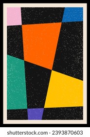 Minimal retro geometric design posters. Contemporary art wall decoration. Geometric shapes poster cover background.