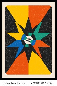 Minimal retro geometric design posters. Contemporary art wall decoration. Geometric shapes poster cover background.