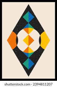 Minimal retro geometric design posters. Contemporary art wall decoration. Geometric shapes poster cover background.