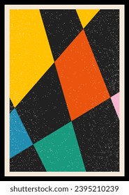 Minimal retro geometric design posters. Contemporary art wall decoration. Geometric shapes poster cover background.