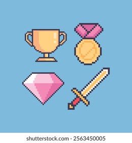 Minimal Retro pixel game elemental