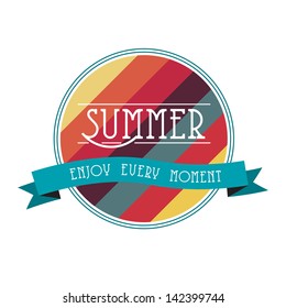 Minimal Retro Summer Background | EPS10 Editable Vector