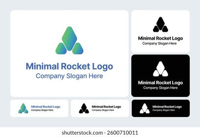 Minimal Rocket Logo | Sleek Spacecraft Symbol Design