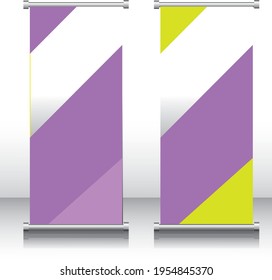 minimal roll up banner with empty template