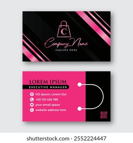 Minimal rose gold business card template