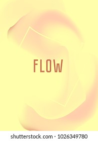 Minimal Rose Gold Gradient Flow Cover. Duo Tone Cover Design. Geometry Halftone Banner. Minimalist Hipster. Trendy Geometric Journal. Bright Modern Vector Poster. Abstract Fluid Shape Template. Pink.