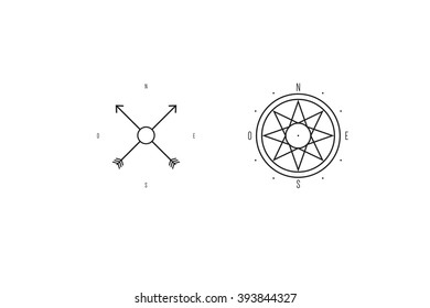 Minimal Rose Wind vector icon