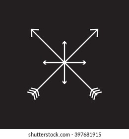 Minimal Rose Wind vector icon