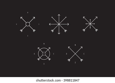 Minimal Rose Wind vector icon