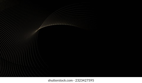 minimal round lines abstract background. Thin line wavy abstract vector background. Curve wave seamless pattern. Line art striped graphic template