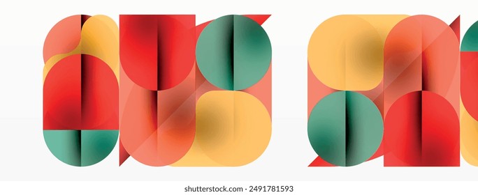 Minimal runde Formen geometrischer abstrakter Hintergrund. Kreise-Design. Trendy Techno Business Vorlage für Bildschirmhintergrund, Banner, Hintergrund oder Landung