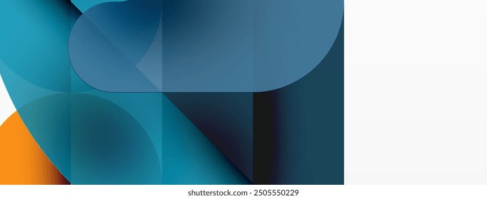 Minimal round shapes geometric abstract background. Circle design. Trendy techno business template for wallpaper, banner, background or landing