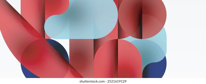 Minimal round shapes geometric abstract background. Circle design. Trendy techno business template for wallpaper, banner, background or landing