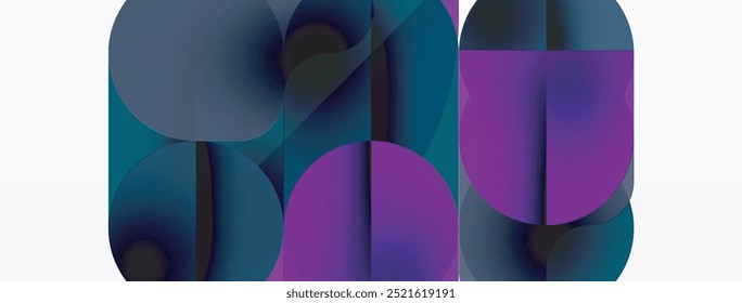Fondo abstracto geométrico de Formas redondas mínimas. Diseño de círculo. Plantilla de negocios techno de moda para Fondo de pantalla, Anuncio, fondo o aterrizaje