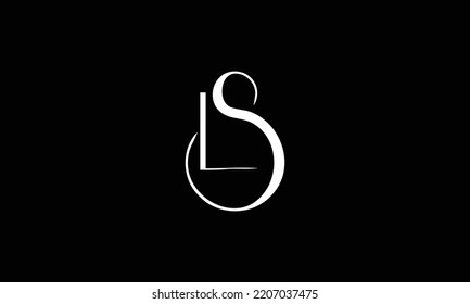 Minimal royal initial letters LS logo 