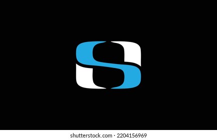  Minimal royal initial letters SH, HS logo 