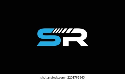  Minimal royal initial letters SR logo 