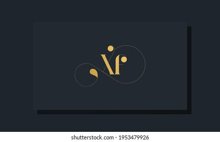 Minimale königliche Anfangsbuchstaben XF Logo. Dieses Logo ist mit einer luxuriösen Schrift in kreativer Weise integriert.Es ist geeignet, für welchen Firmen- oder Markennamen die ersten Zeichen gesetzt werden.