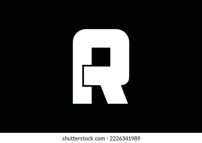 Minimal RP logo. Icon of a PR letter on a luxury background. Logo idea based on the RP monogram initials. Professional variety letter symbol and PR logo on background.