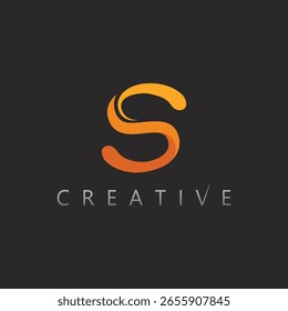 Minimal S Typography Logo with Abstract Symbol and Brand Identity