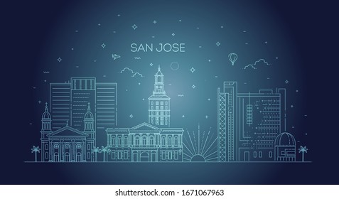 New York Skyline Outline Style Vector Stock Vector (Royalty Free) 329940452